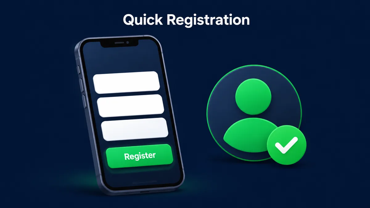 1Win online login and sign-up screen